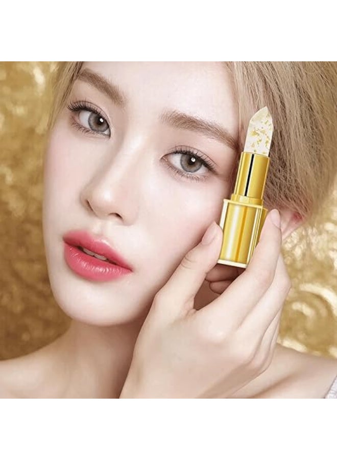 ATRJSZ Color Changing Lipstick, Gold Crystal Color Changing Lipstick, Transferproof Colors Changings Transparente Lipsticks, Long Lasting 24 Hours, Moisturizing Lip Balm - Image 5