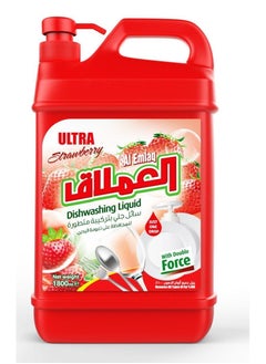 العملاق سائل غسيل الأطباق الترا فراولة بقوة مضاعفة  1800 مل 