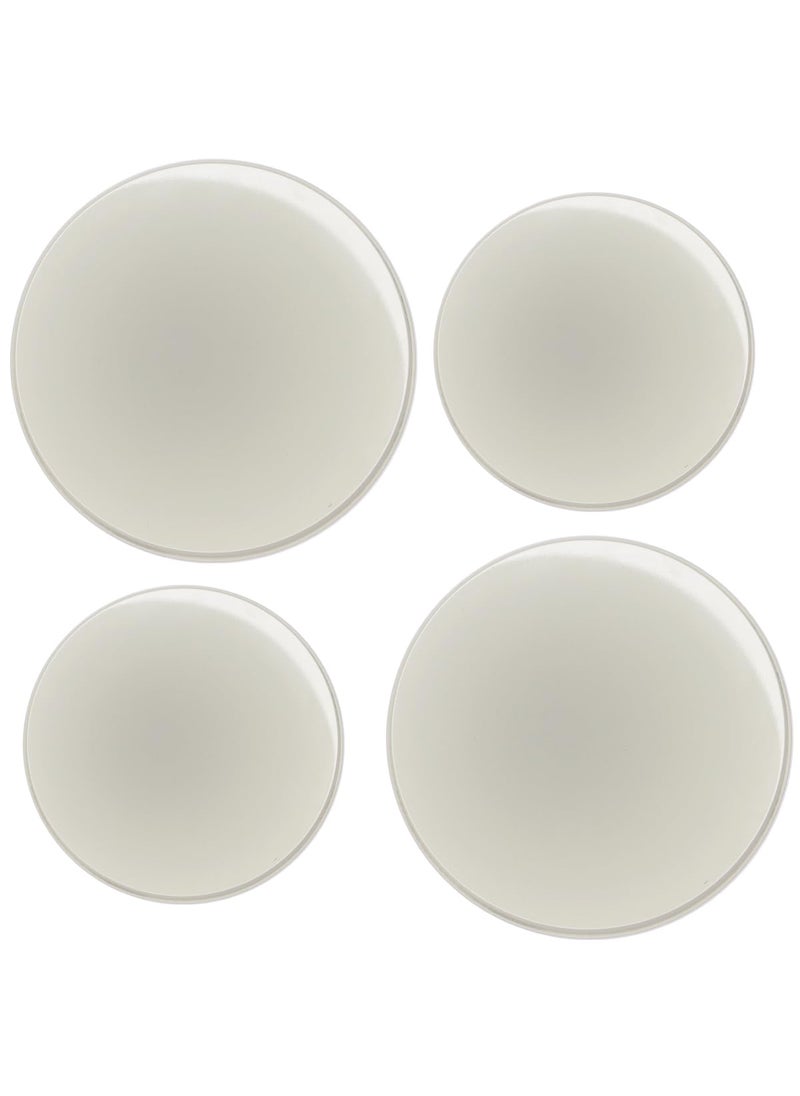 Reston Lloyd Reston Lloyd Burner Covers For Electric Stovetop Decorative Lightweight Tin Covers Set of 4 28 inch  210 inch Conceals Messy Drip Pans Almond 