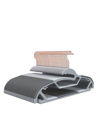 Plastic Hangers Space Saving Clothes Upgraded Rubber Stripe Non Slip Heavy Duty Coat Hanger Grey - pzsku/Z38FA03B116BF84CA21F8Z/45/_/1702894111/85ebe7c2-ab82-4939-a6b6-1e25a99d3e7b