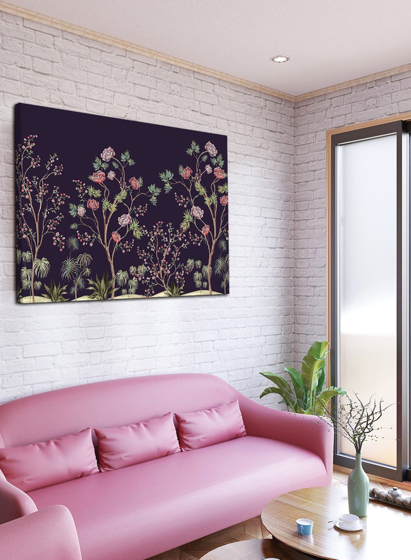 LOWHA Canvas Wall Art Stretched Over Wooden Frame with Floral Painting - Image 3