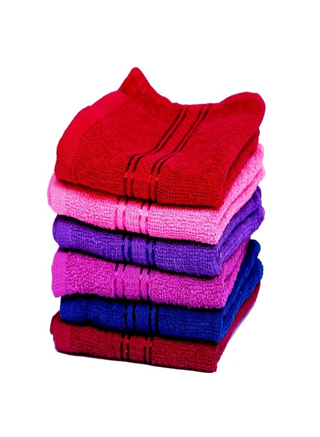 Space Fly SILVERLINE Love Touch Very Soft Fresh Loom 500 GSM 100% Cotton Face Towel Hanky for Men, Face Towel for Women, Towel Handkerchiefs for Women Baby face Towels Newborn (5 Pieces) - Image 1