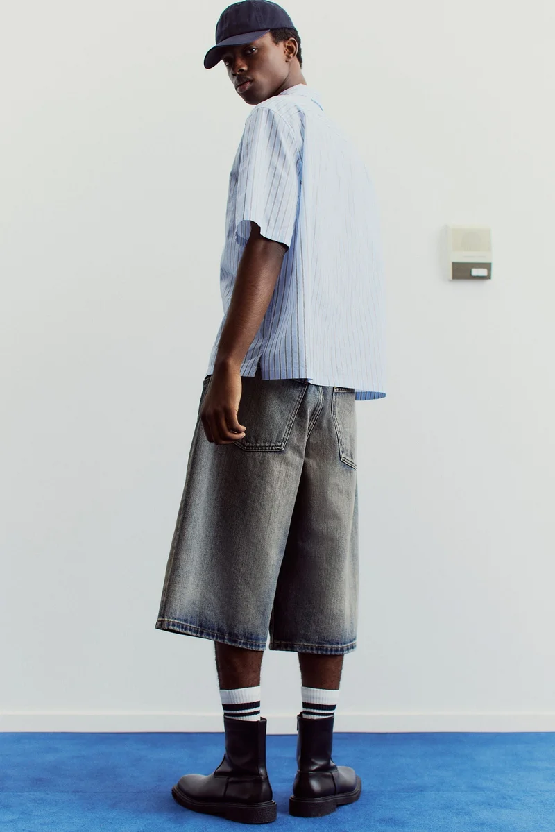 اتش اند ام قميص قطني بقصة عادية للمنتجع