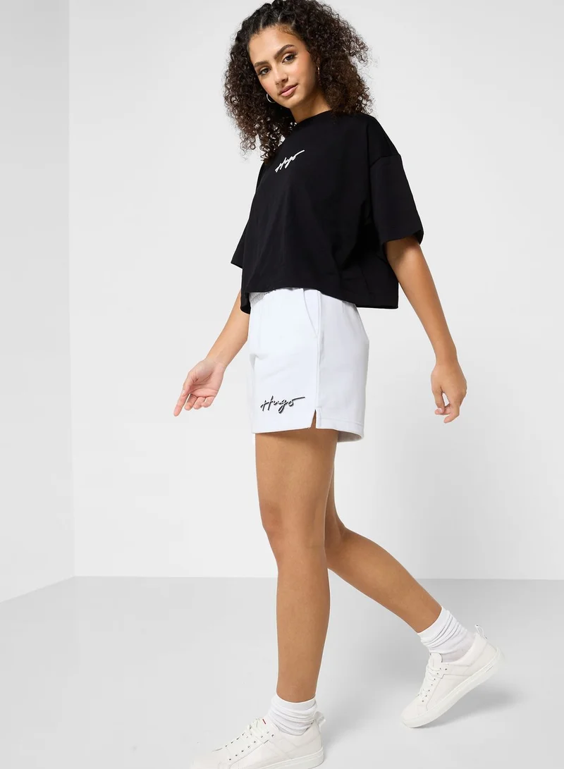 HUGO High Waist Logo Shorts