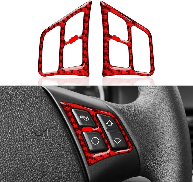 QASULER Carbon Fiber Steering Wheel Sticker for BMW E90 - Image 2