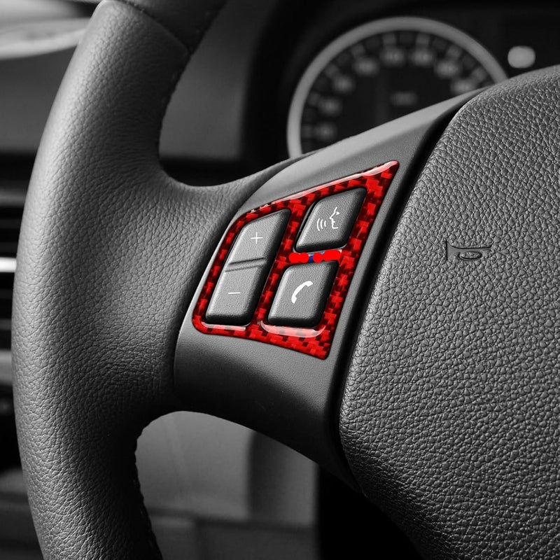 QASULER Carbon Fiber Steering Wheel Sticker for BMW E90 - Image 4