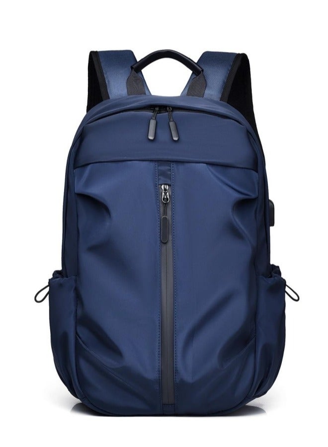 XiuWoo Waterproof Backpack Business Travel Laptop Bag USB Charging Large Capacity School Bag - Blue  - Image 2