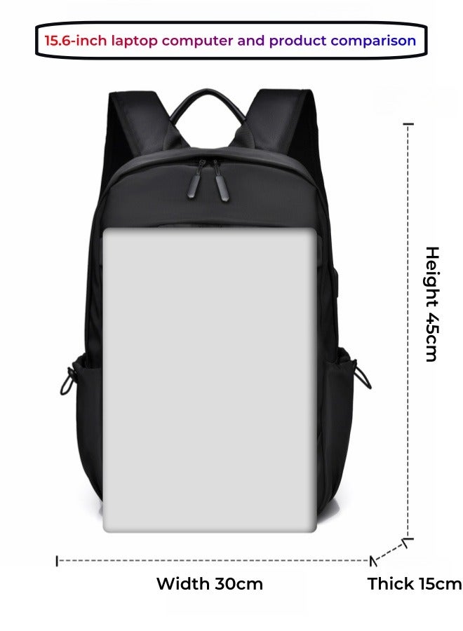 XiuWoo Waterproof Backpack Business Travel Laptop Bag USB Charging Large Capacity School Bag - Blue  - Image 5