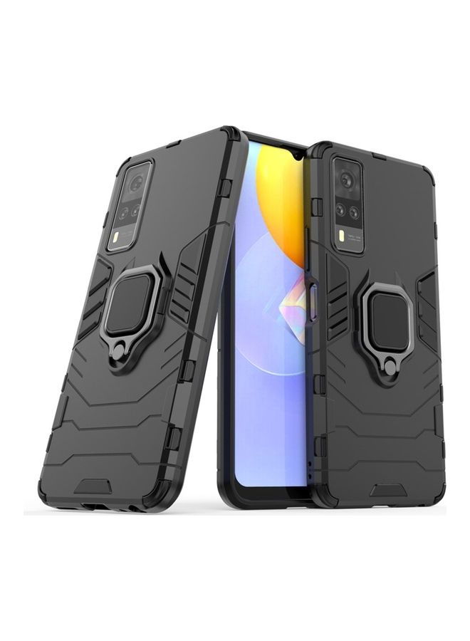 Protective Case Cover With Ring Holder For Vivo Y51 Black - Image 1