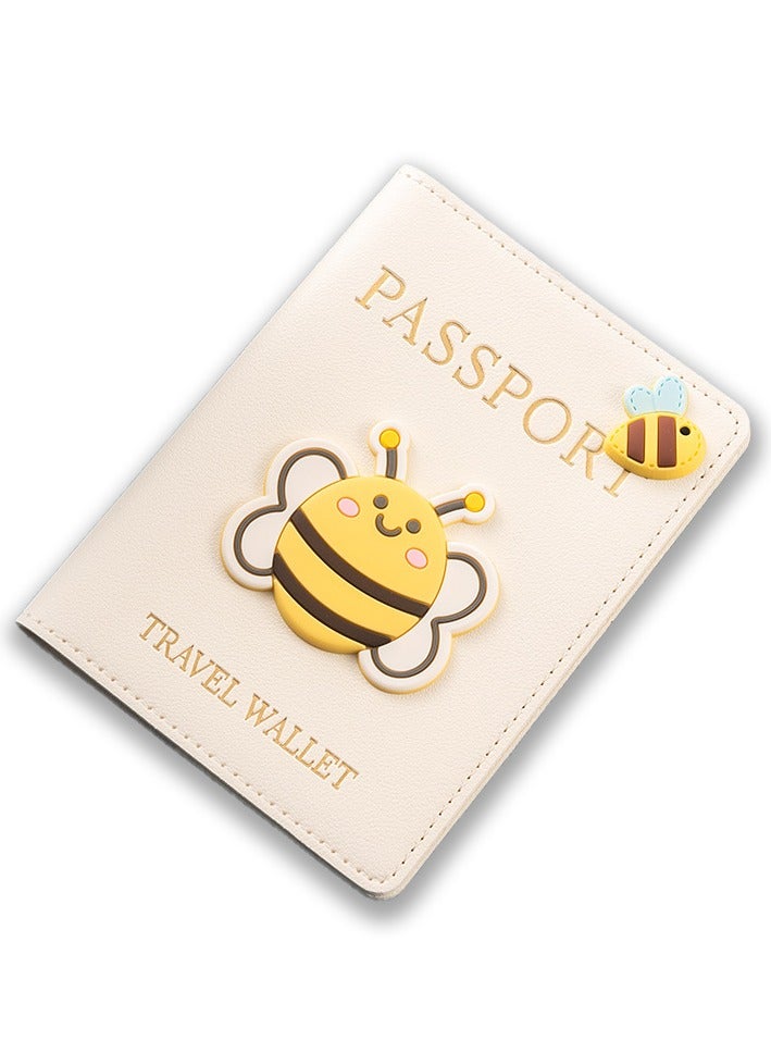 Passport cover card Bee Cartoon Passport Holder Travel Card holder - Keep your essentials safe and organized during your adventure - Image 1