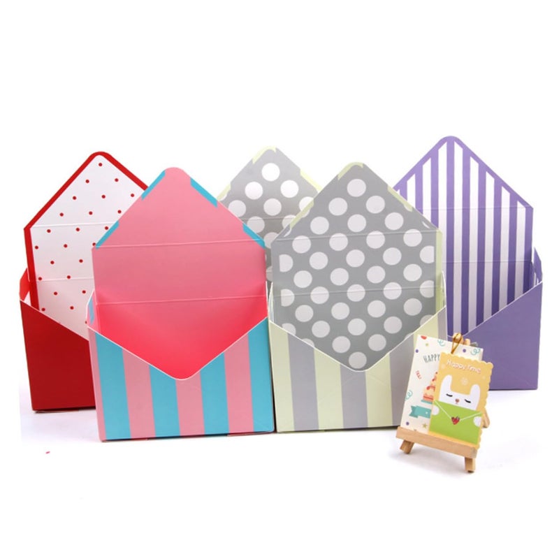 Envelope Shape Flower Box Set 10pcs Floral Wrapping Paper Packaging Basket Folding Design - Image 4