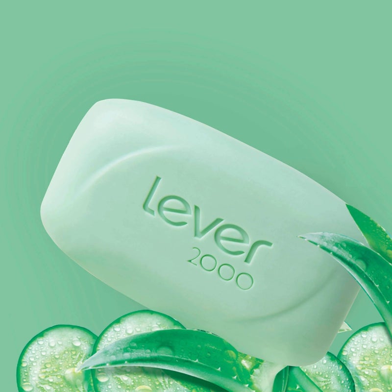 Lever 2000 Refreshing Body Soap and Facial Cleanser With Aloe & Cucumber Effectively Washes Away Bacteria, Fresh Aloe, 3.75 Ounce (Pack of 8) - Image 5