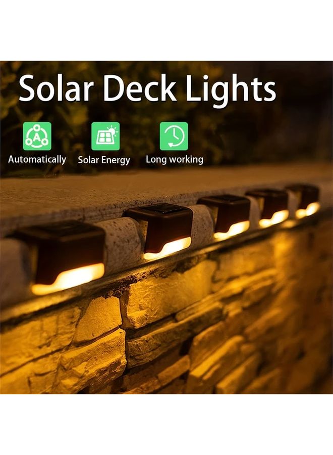 12 قطعة أضضاء الشرفة الشمسية البيضاء للحدائق الخارجية، للدرج والأسيجة والممرات - Image 2