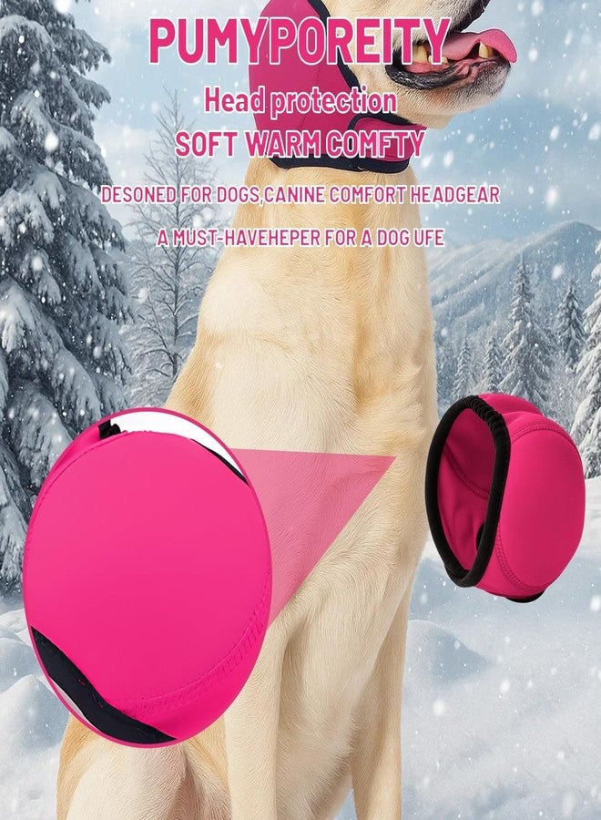 BharatBazaar Dog Ear Muffs, Dog Head Cover, Adjustable Ear Covers for Grooming, Happy Hoodie for Dogs with Noise Protection, Travel, Anxiety Relief, Blow Drying, Pink - Image 5