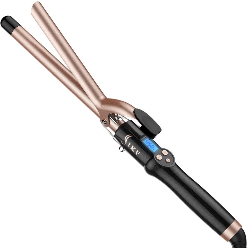 IKV 3/4 Inch Extra Long Barrel Curling Iron, Ceramic Tourmaline Curling Wand Professional Dual Voltage - Image 1