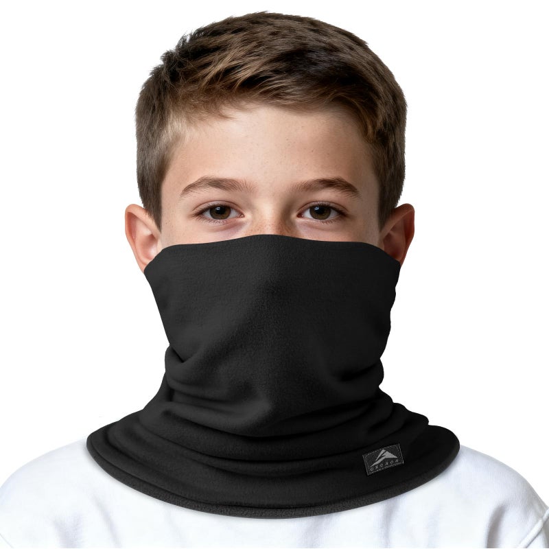 GXCROR Kid Winter Neck Warmer, Reversible Fleece Gaiter Scarf, Windproof Face Mask - Image 1