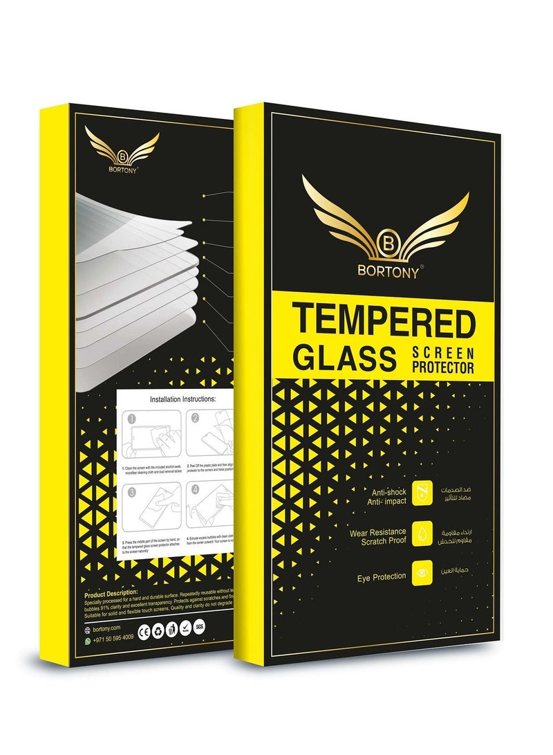 BORTONY Samsung Galaxy S22 Ultra 5G Double Screen Protectors With 2 Pack Tempered Glass Camera Lens - Image 3