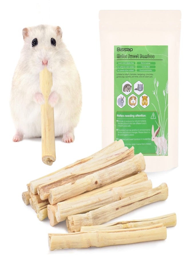 Bissap 145g/0.3Ib Sweet Bamboo Chew Sticks for Rabbits, Bunny Chew Sticks for Rabbits Hamster Chinchilla Guinea Pigs Rabbit Small Animals Natural Treats Teeth Grinding Chew Toys - Image 1