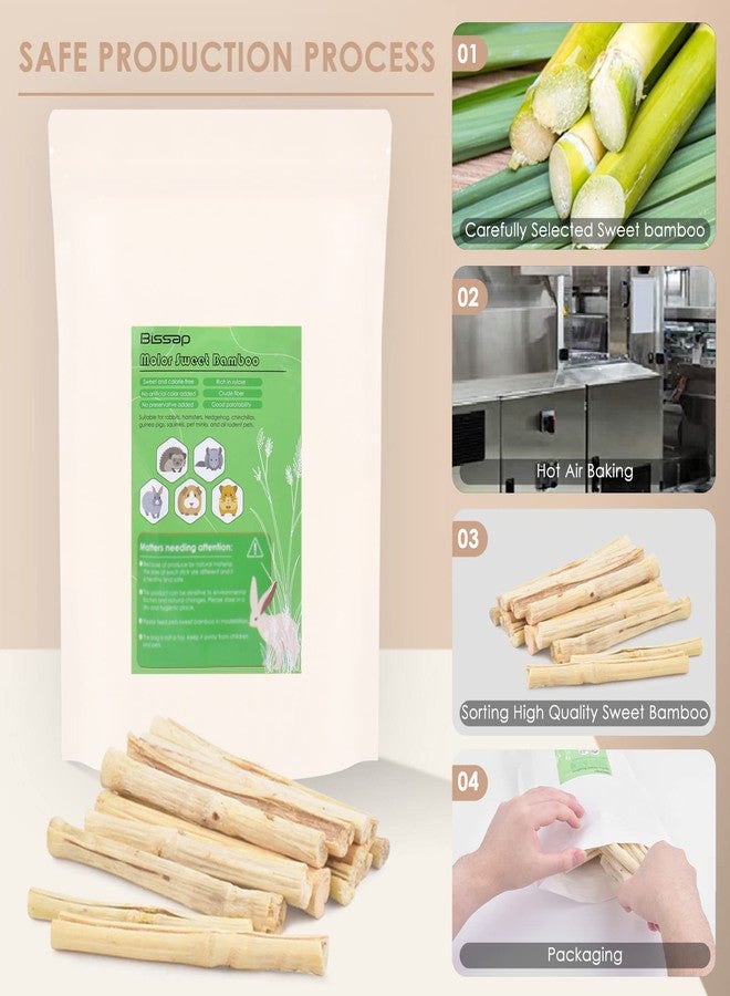 Bissap 145g/0.3Ib Sweet Bamboo Chew Sticks for Rabbits, Bunny Chew Sticks for Rabbits Hamster Chinchilla Guinea Pigs Rabbit Small Animals Natural Treats Teeth Grinding Chew Toys - Image 5