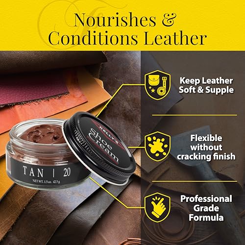 KELLYS Kelly's Tan Shoe Polish 1.5 oz - Professional Leather Shoe Cream - Image 5