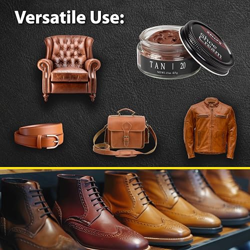 KELLYS Kelly's Tan Shoe Polish 1.5 oz - Professional Leather Shoe Cream - Image 4