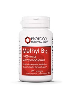 Protocol For Life Balance Methyl B12 1000 Mcg Methylcobalamin Supports Homocysteine Metabolism And Healthy Nervous System Energy Boost Cognitive Function And Digestive System 100 Lozenges  - Image 2