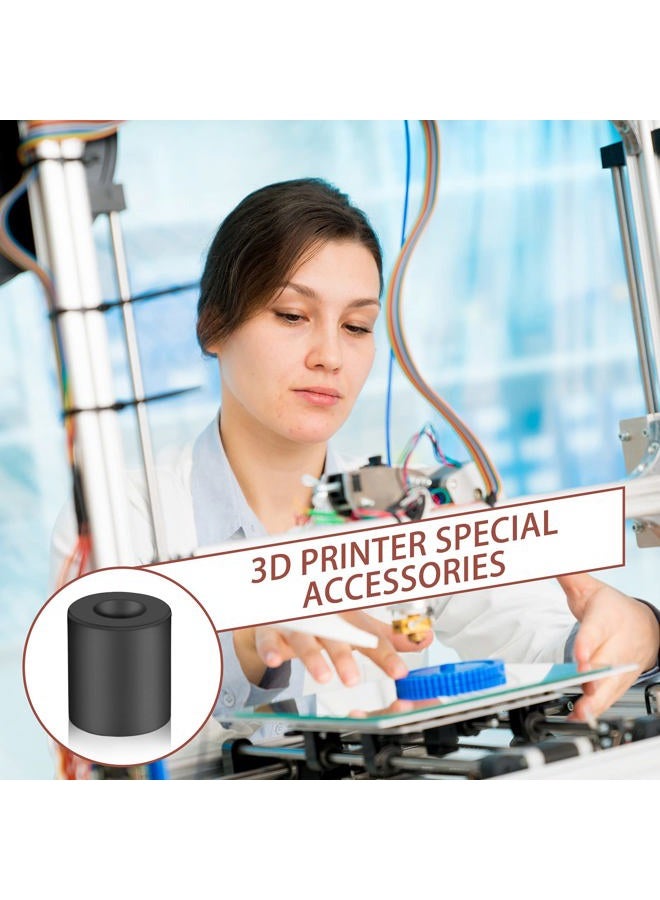 Honoson 8 Pieces 3D Printer Heatbed Parts Silicone Leveling Solid Bed Mount 3D Printer Heatbed Part Stable Hotbed Heat-Resistant Buffer Compatible with CR-10 Ender 3 Bottom Connect (Black,0.63 Inch, 0.7 Inch) - Image 4