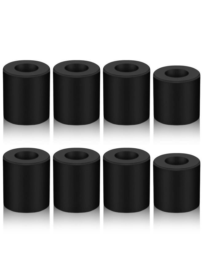Honoson 8 Pieces 3D Printer Heatbed Parts Silicone Leveling Solid Bed Mount 3D Printer Heatbed Part Stable Hotbed Heat-Resistant Buffer Compatible with CR-10 Ender 3 Bottom Connect (Black,0.63 Inch, 0.7 Inch) - Image 1