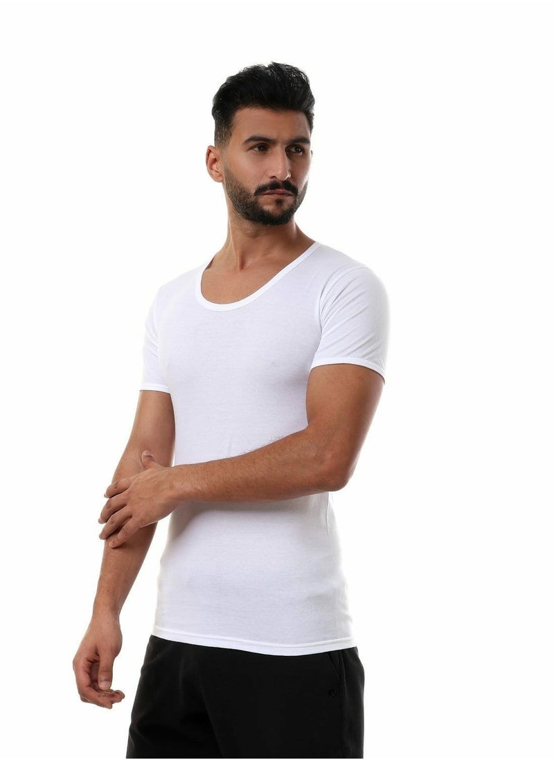 COTTONIL Men Combed Half Sleeves Shirt (100% Cotton) - Bundle of 3 White  - Image 2