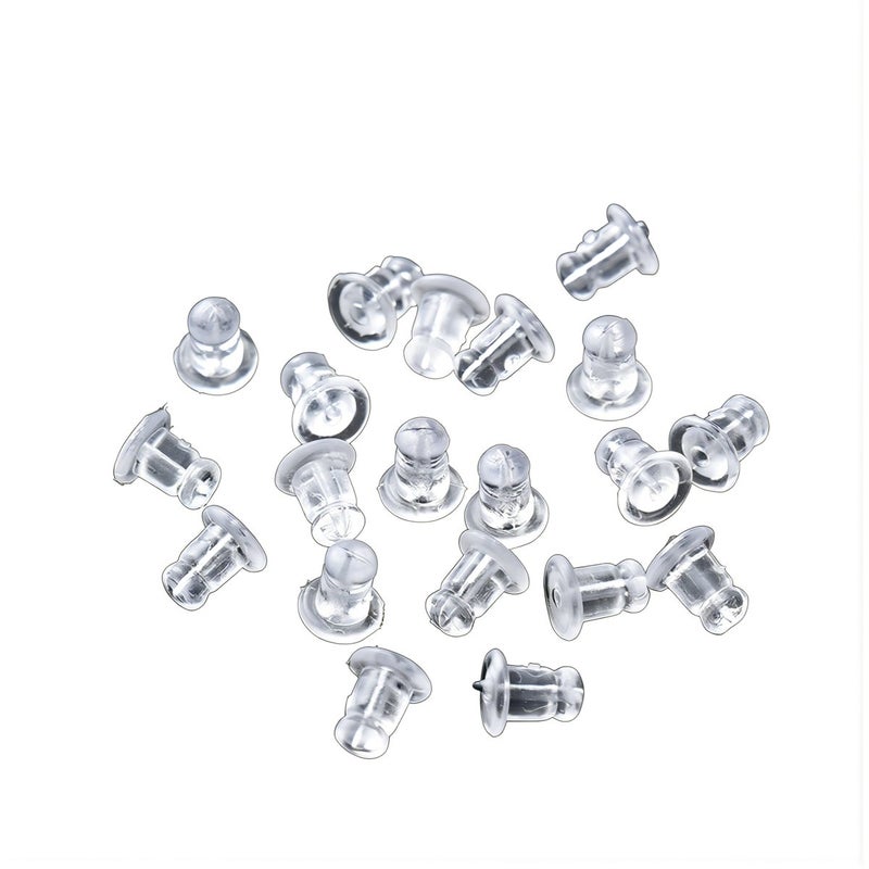 Comfortable No Pain Clear Ear Backs No Lost No Squeeze Soft Wear Earring Stoppers - Image 1