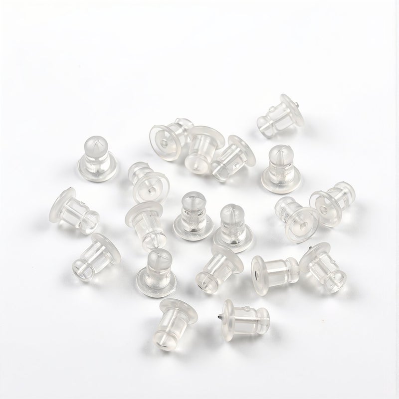 Comfortable No Pain Clear Ear Backs No Lost No Squeeze Soft Wear Earring Stoppers - Image 3