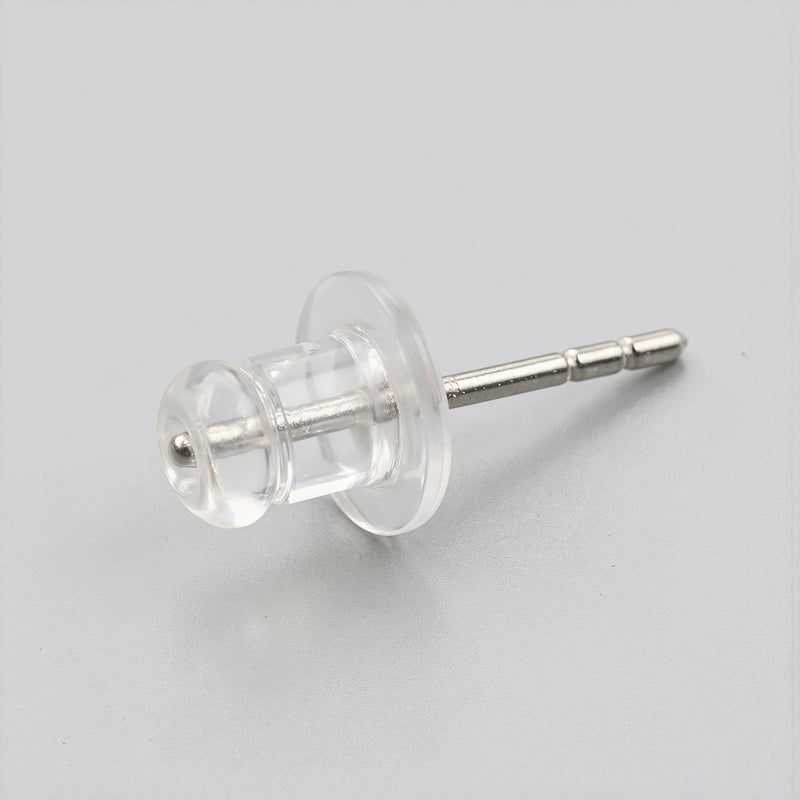 Comfortable No Pain Clear Ear Backs No Lost No Squeeze Soft Wear Earring Stoppers - Image 2