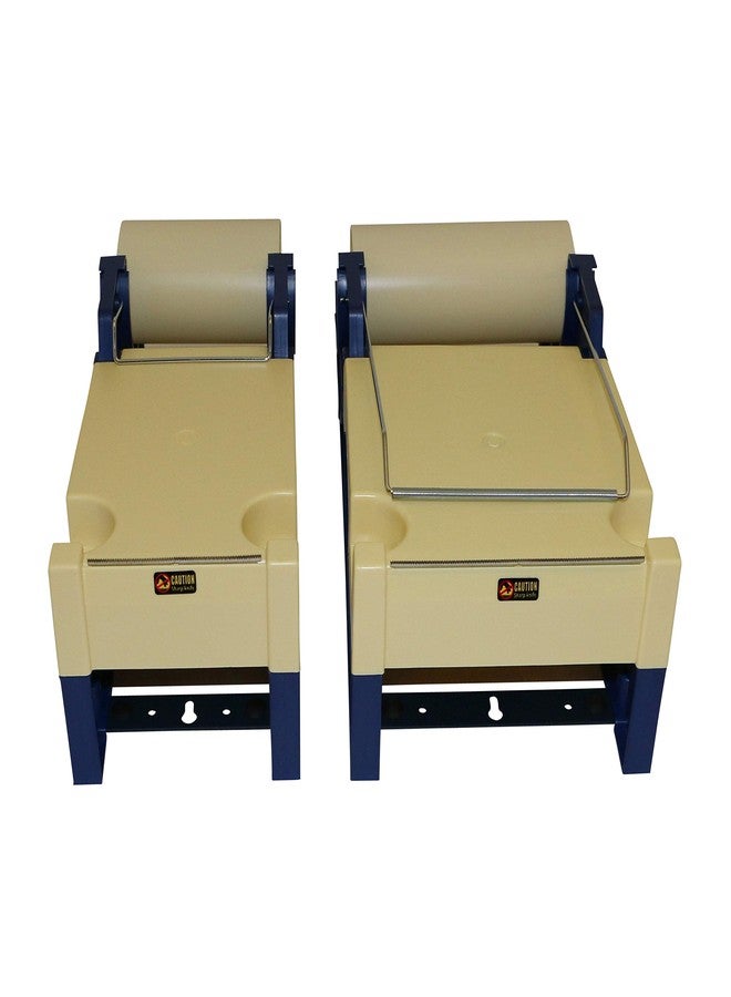 excell ET-600 Excell ET-LPD Table Top Label Protection Tape Dispenser: 6" wide, Blue/Ivory - Image 3