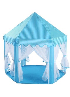 Generic Portable Foldable Princess Castle Tent for Kids, Large Children's Playhouse for Festivals, Indoor and Outdoor Use, Easy Setup and Durable Tent for Girls and Boys by TOYS-EGYPT (Blue)  - Image 1