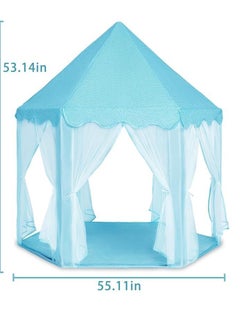 Generic Portable Foldable Princess Castle Tent for Kids, Large Children's Playhouse for Festivals, Indoor and Outdoor Use, Easy Setup and Durable Tent for Girls and Boys by TOYS-EGYPT (Blue)  - Image 4