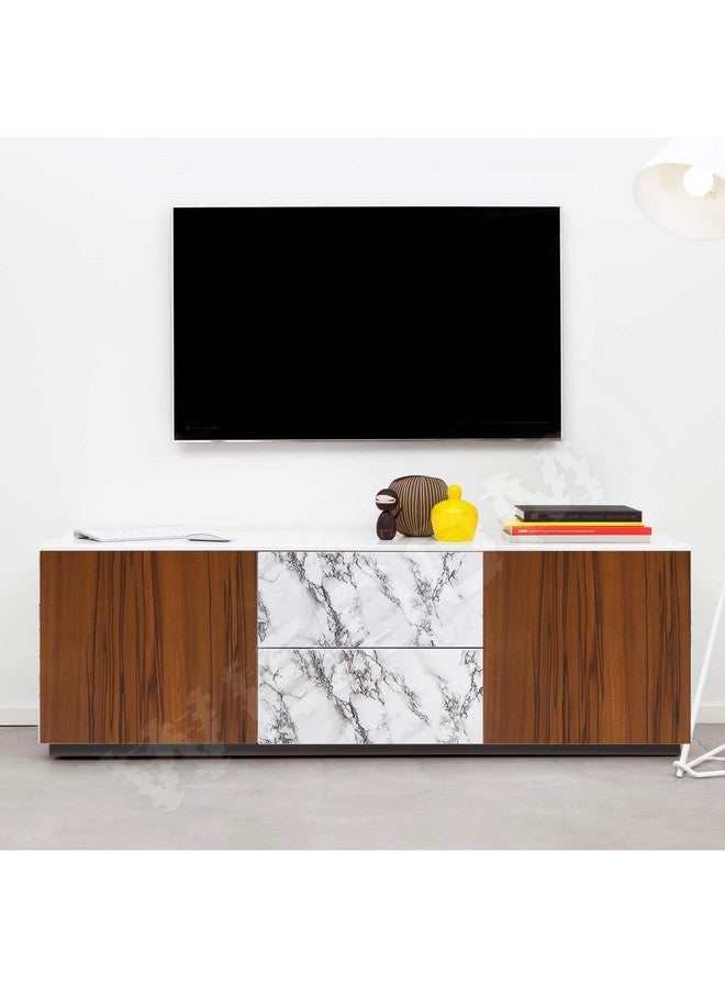 ويسدم ورق حائط WISDOM من الفينيل اللاصق ذاتي اللصق بنمط هندسي خشبي للأثاث وملصقات الفينيل للأبواب الخشبية وورق الحائط لسطح المكتب وخزانة المطبخ/الرف (24 × 100 بوصة، خشبي أسود بني) - Image 3