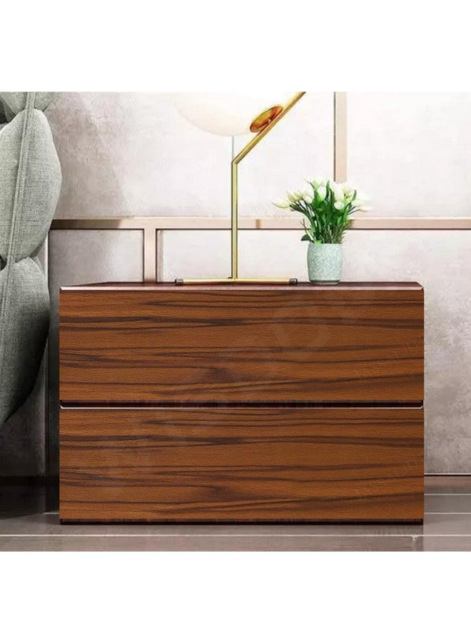 ويسدم ورق حائط WISDOM من الفينيل اللاصق ذاتي اللصق بنمط هندسي خشبي للأثاث وملصقات الفينيل للأبواب الخشبية وورق الحائط لسطح المكتب وخزانة المطبخ/الرف (24 × 100 بوصة، خشبي أسود بني) - Image 5