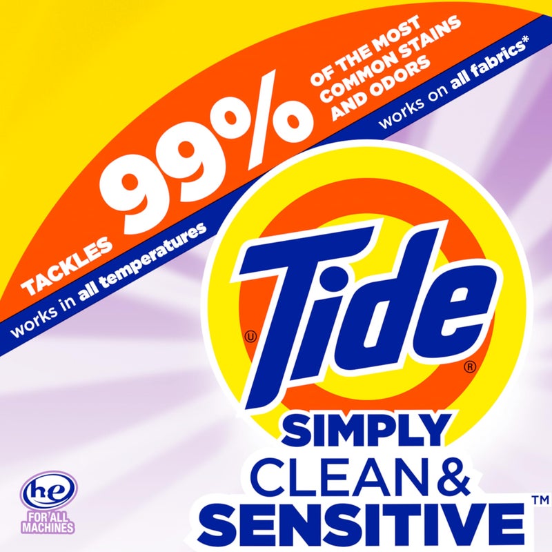 Tide Simply Clean & Sensitive Liquid Laundry Detergent, Cool Cotton Scent, 89 Loads, 117 fl oz - Image 3