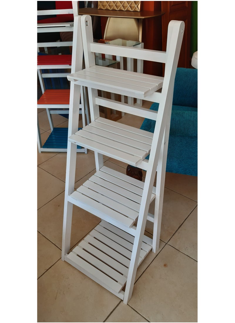 ماركة غير محددة M Furniture - ستاند خشبي للحمام -40سم ابيض 