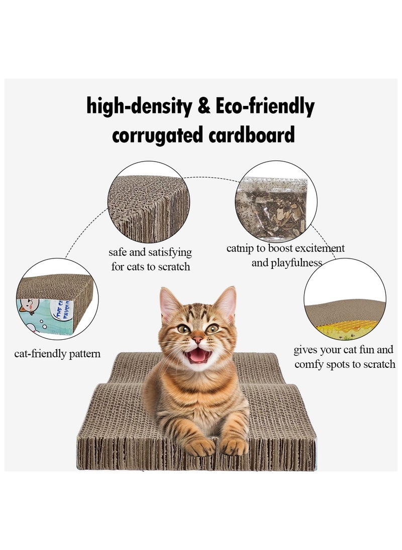 MAJIBAO - Cat scratcher pad with Wave design, Recyclable cardboard, Suitable for Cats to Rest, Grind claws and Play with Scratch box, Corrugated scratching board with Fun and Attractive, 44.5 cm (Yellow) - Image 1