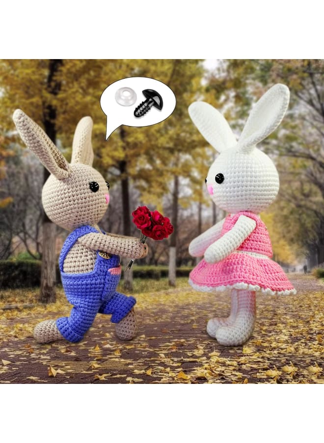 LEUCHTAMOR 800Pcs Safety Eyes (6-14mm) with Washers for Crochet Amigurumi, Stuffed Animals, Doll Making & Crafts Bulk Supplies - Image 5