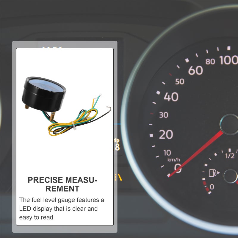 2pcs Level Gauge 12V Motorcycle Level Meter Universal Car SUV Gauge - Image 2