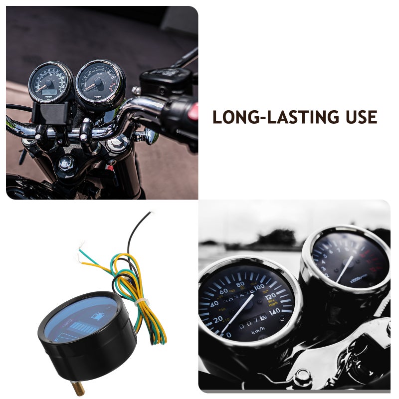 2pcs Level Gauge 12V Motorcycle Level Meter Universal Car SUV Gauge - Image 4