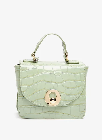 Flora Bella Textured Crossbody Bag with Flap Closure