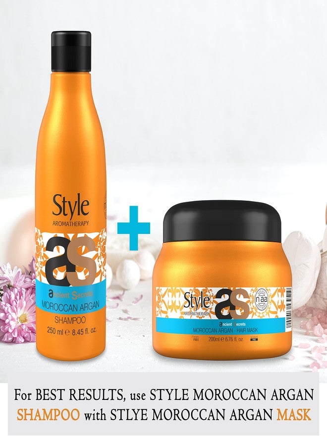 Style Aromatherapy Professional Moroccan Argan Shampoo + Hair Mask Combo | Controls Dry, Damaged & Frizzy Hair | Smoother & Shinier Hair | SLS SLES & Paraben Free | for All Hair Types | 250ML + 200ML - Image 3