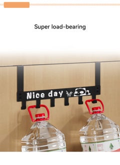 LEOKOR Over The Door 6 Hanger Rack Decorative Metal Hook Black  - Image 3