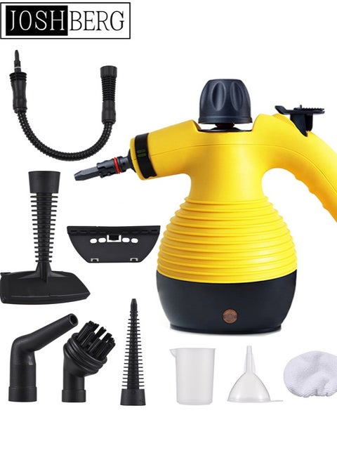 Handheld Steam Cleaner, Steamer for Cleaning, Multipurpose Portable Steam Cleaners for Home Use with Safety Lock and 9 Accessory Kit to Remove Grime, Grease, and More, Save Time and Effort