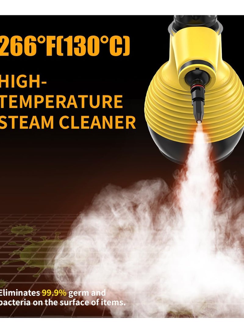 Handheld Steam Cleaner, Steamer for Cleaning, Multipurpose Portable Steam Cleaners for Home Use with Safety Lock and 9 Accessory Kit to Remove Grime, Grease, and More, Save Time and Effort