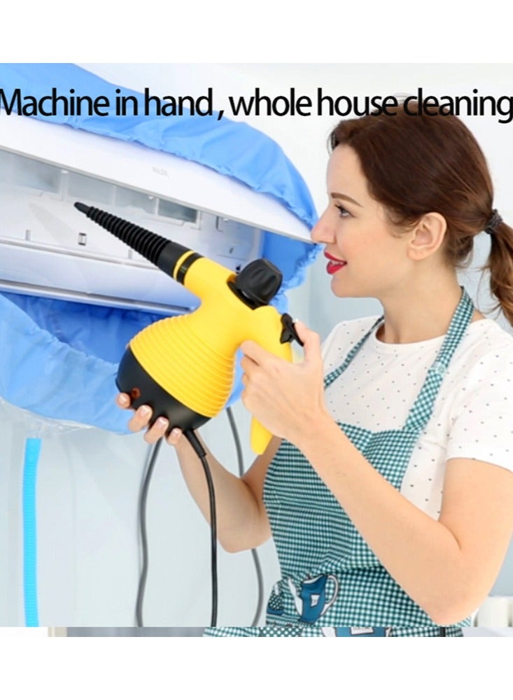 Handheld Steam Cleaner, Steamer for Cleaning, Multipurpose Portable Steam Cleaners for Home Use with Safety Lock and 9 Accessory Kit to Remove Grime, Grease, and More, Save Time and Effort