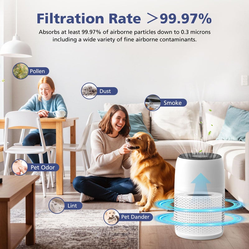 Ecleanfy 2-Pack Core Mini Filter Compatible with LEVOIT Core Mini Air Purifie-r, 3-in-1 H13 HEPA High-Efficiency Activated Carbon Pre-filter for LEVOIT Core Mini Replacement Filter - Image 5